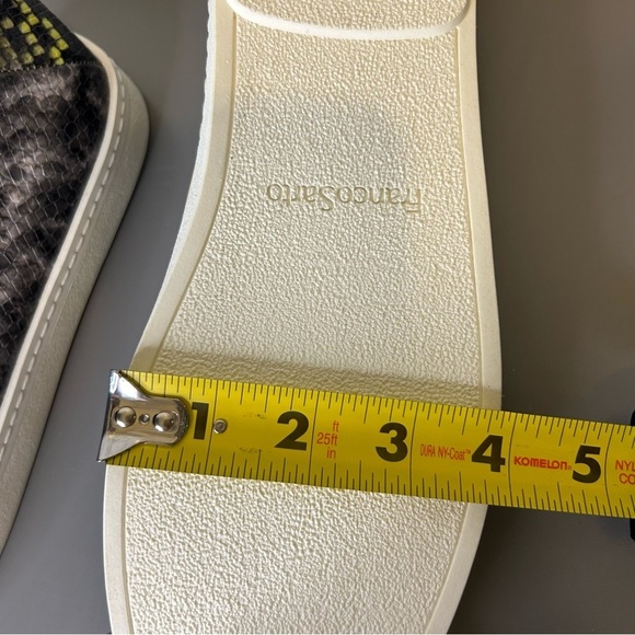 🐍”Franco Sarto” NWOT Neon Green/Black Snakeskin Print Slip On Sneakers Size 11 - Picture 10 of 10